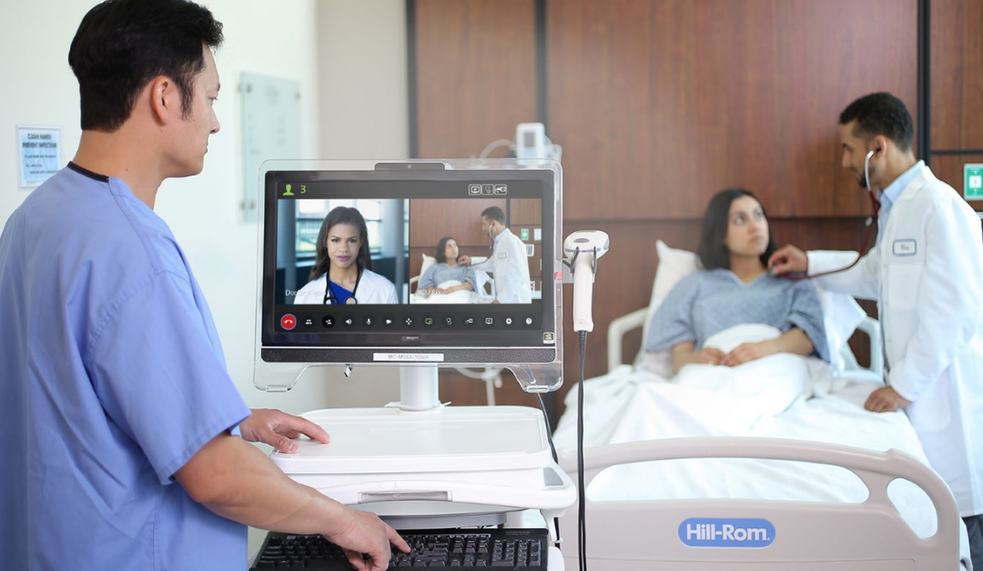 A patient receiving medical assistance from a doctor over video call using Virtual Patient Safety Solutions